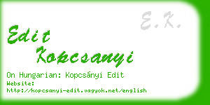 edit kopcsanyi business card