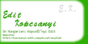 edit kopcsanyi business card